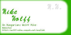 mike wolff business card